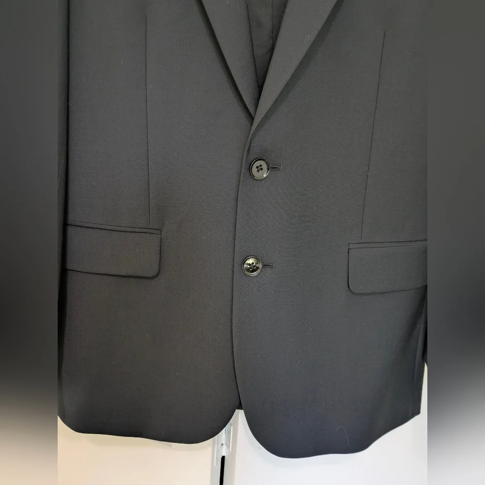 Express Men’s Black Extra Slim Fit Wool-Blend Modern Tech Suit Jacket Formal 38S - Picture 6 of 16